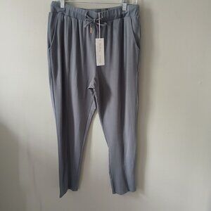 Bishop + Young Women's Sz M Jogging Sweatpants‎ Grey Pockets Bamboo Cotton NWT